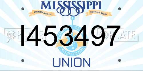 I453497 Mississippi License Plate