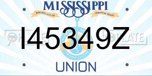 I45349Z Mississippi License Plate