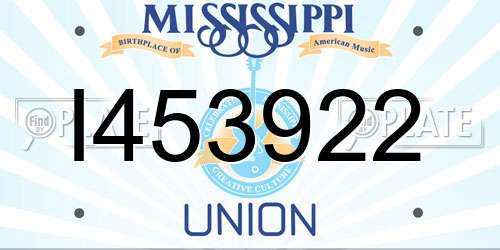 I453922 Mississippi License Plate