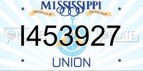 I453927 Mississippi License Plate