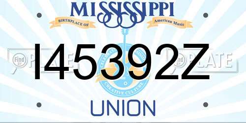 I45392Z Mississippi License Plate