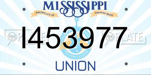 I453977 Mississippi License Plate
