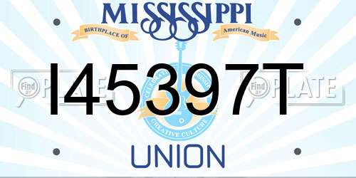 I45397T Mississippi License Plate