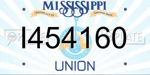 I454160 Mississippi License Plate