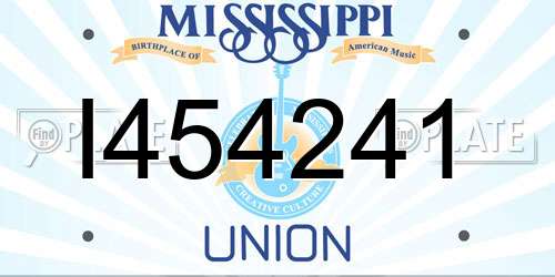 I454241 Mississippi License Plate