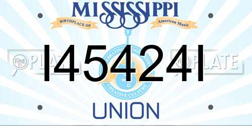 I45424I Mississippi License Plate