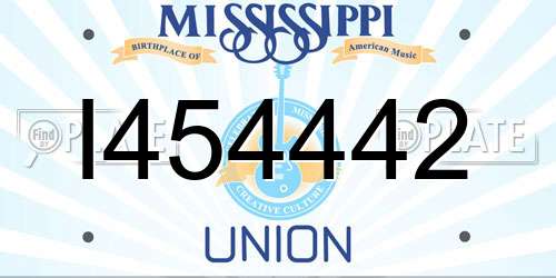 I454442 Mississippi License Plate