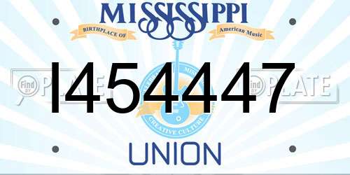 I454447 Mississippi License Plate