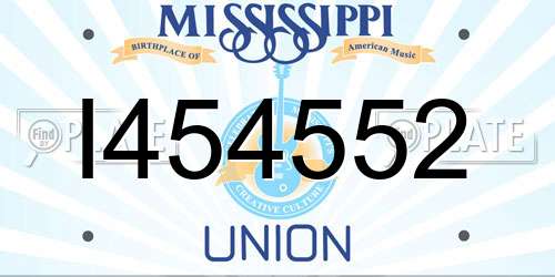 I454552 Mississippi License Plate