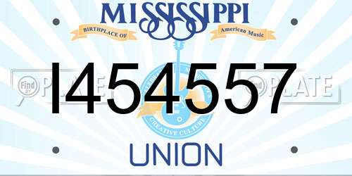 I454557 Mississippi License Plate