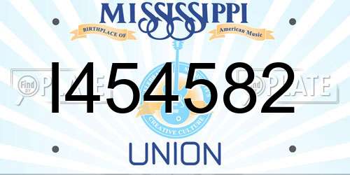 I454582 Mississippi License Plate