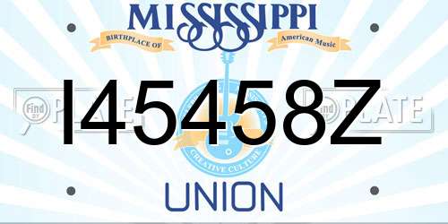 I45458Z Mississippi License Plate