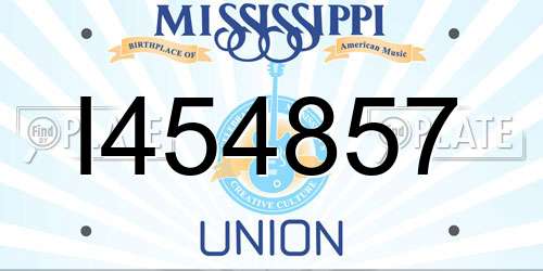 I454857 Mississippi License Plate