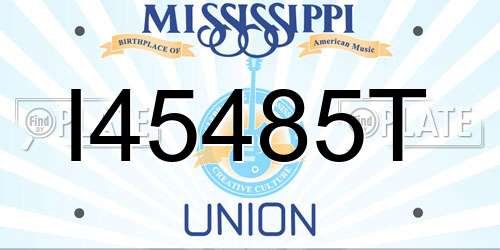 I45485T Mississippi License Plate