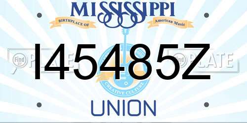 I45485Z Mississippi License Plate