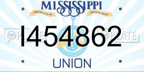 I454862 Mississippi License Plate