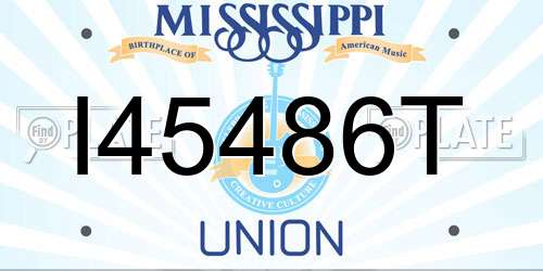 I45486T Mississippi License Plate