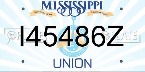 I45486Z Mississippi License Plate