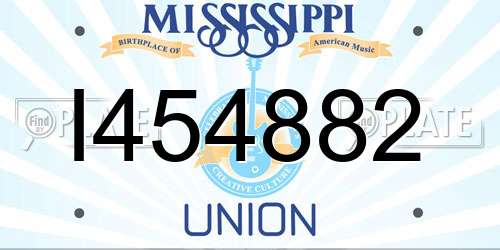 I454882 Mississippi License Plate