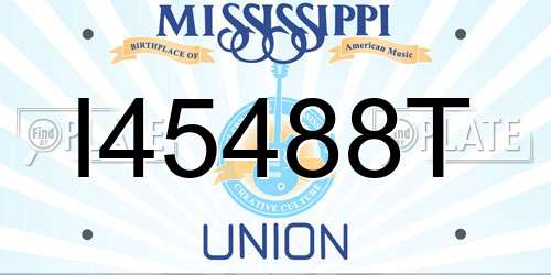 I45488T Mississippi License Plate