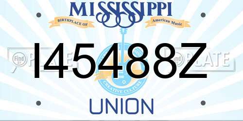 I45488Z Mississippi License Plate