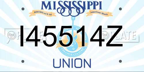 I45514Z Mississippi License Plate