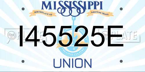 I45525E Mississippi License Plate