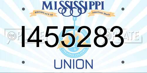 I455283 Mississippi License Plate