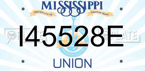 I45528E Mississippi License Plate