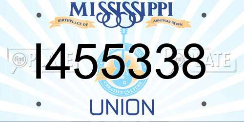 I455338 Mississippi License Plate
