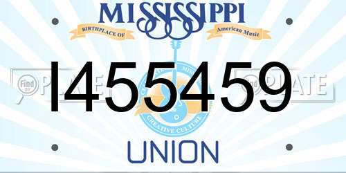 I455459 Mississippi License Plate