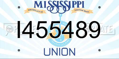 I455489 Mississippi License Plate