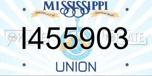 I455903 Mississippi License Plate