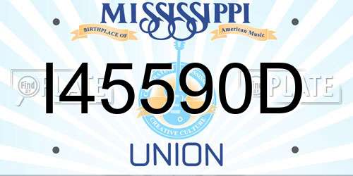I45590D Mississippi License Plate