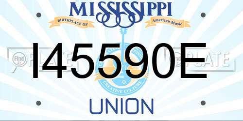 I45590E Mississippi License Plate