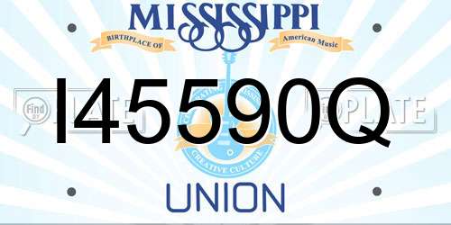 I45590Q Mississippi License Plate