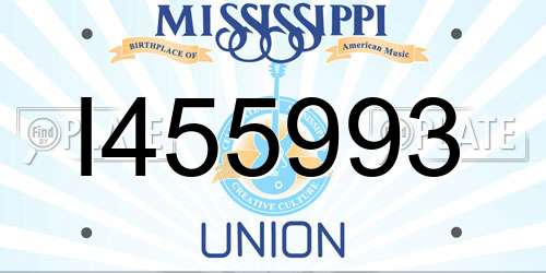 I455993 Mississippi License Plate