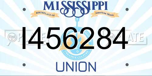 I456284 Mississippi License Plate