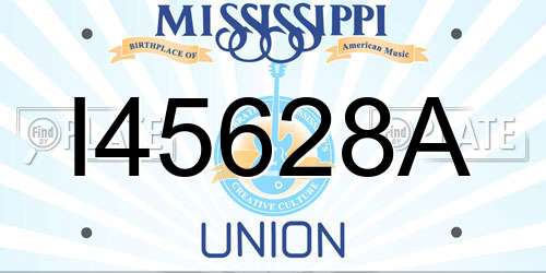 I45628A Mississippi License Plate