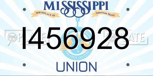 I456928 Mississippi License Plate
