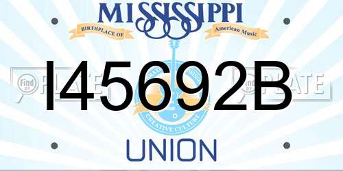 I45692B Mississippi License Plate