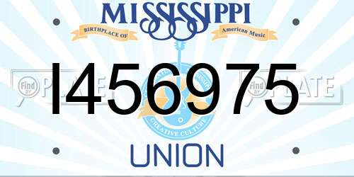 I456975 Mississippi License Plate