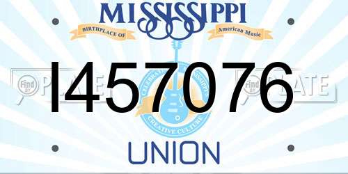 I457076 Mississippi License Plate
