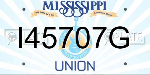 I45707G Mississippi License Plate