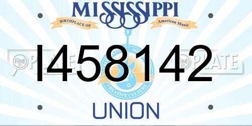 I458142 Mississippi License Plate