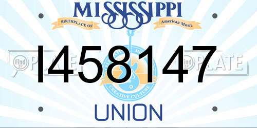 I458147 Mississippi License Plate