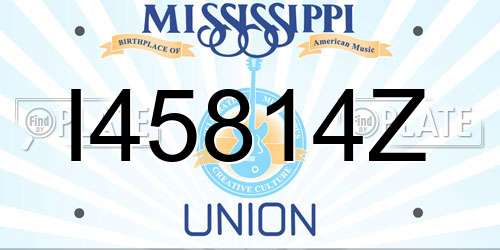 I45814Z Mississippi License Plate