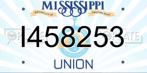 I458253 Mississippi License Plate