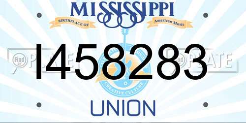 I458283 Mississippi License Plate