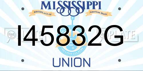 I45832G Mississippi License Plate
